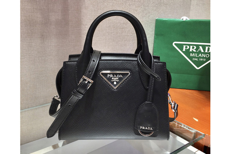 Prada 1BA269 Saffiano leather handbag in Black Saffiano leather