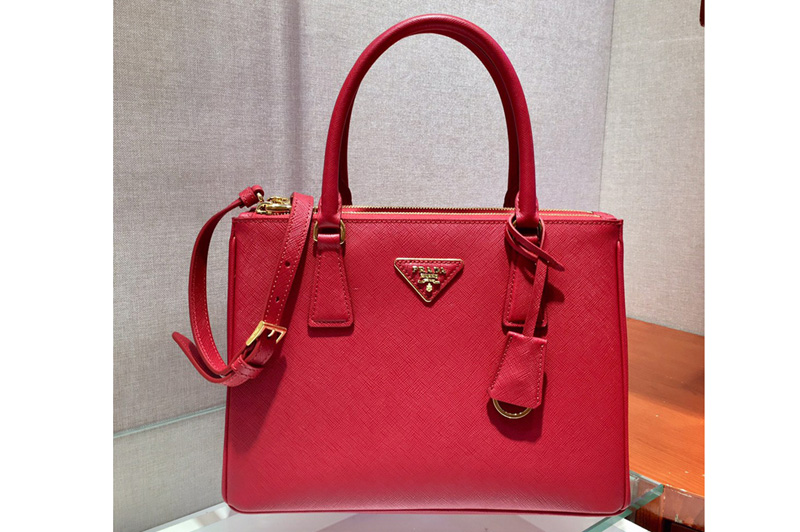 Prada 1BA863 Galleria Small Saffiano Leather Bags Red Saffiano Leather