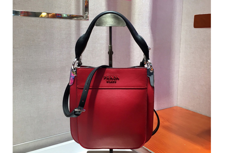 Prada 1BC082 Margit Small leather bags Red Calf leather