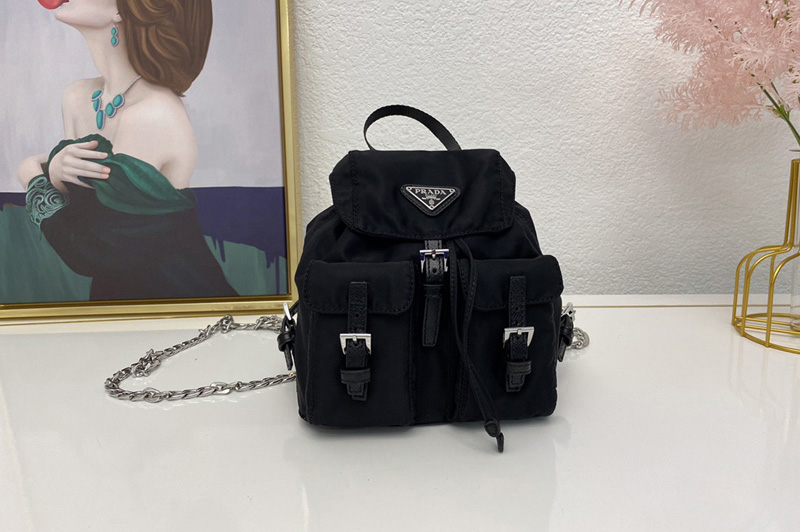 Prada 1BH029 Nylon mini backpack Black Nylon