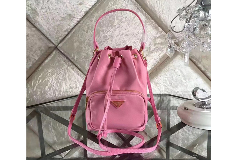 Prada 1N1864 Tessuto Nylon Sling Bag in Pink Nylon