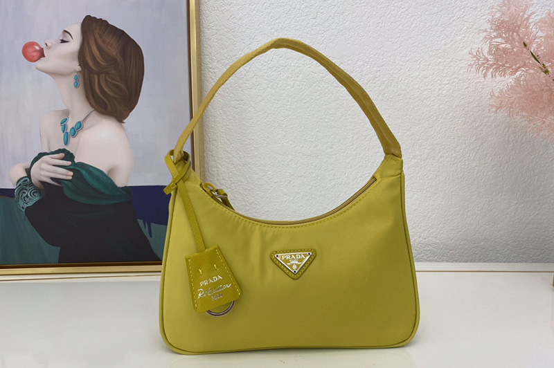 Prada 1NE515 Re-Edition 2000 nylon mini-bag in Lemon Nylon