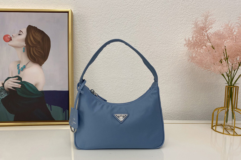 Prada 1NE515 Re-Edition 2000 nylon mini-bag in Blue Nylon