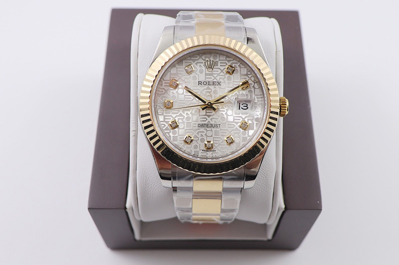 Rolex Datejust 41mm WWF Best Edtion SS/YG White Textured Dial SS/YG Oyster Bracelet A3135