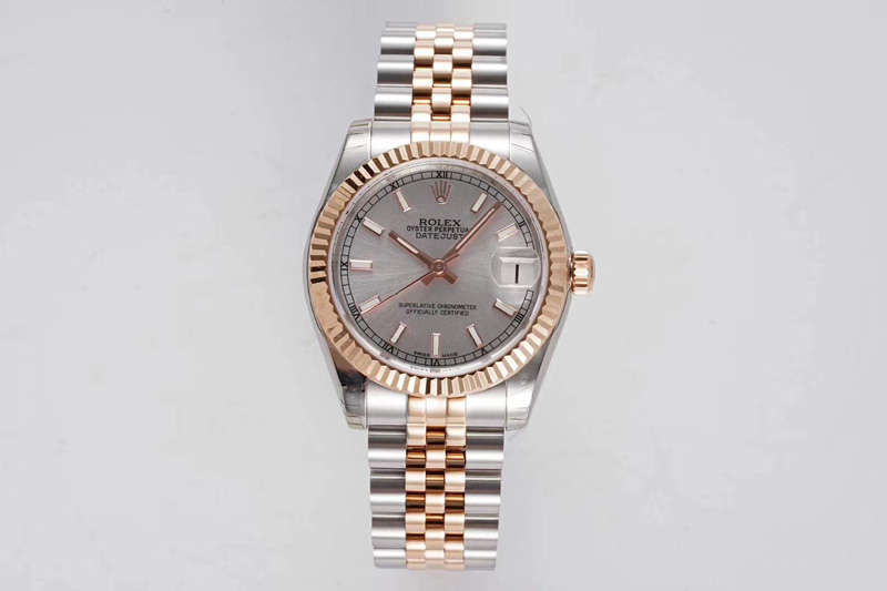 Rolex Datejust 31mm 178274 SS/YG GSF Best Edition Silver Stick Markers Dial on SS/YG Jubilee Bracelet SEIKO NH05A