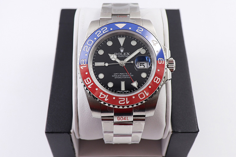 Rolex GMT-Master II 116719 BLRO Pepsi Red/Blue Ceramic 904L Steel VRF 1:1 Best Edition On Oyster Bracelet SA3285 CHS