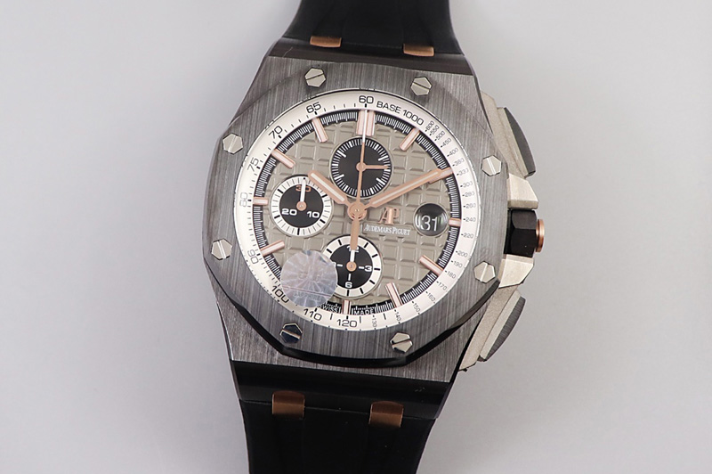 Audemars Piguet Royal Oak Offshore 44mm Black Ceramic Germany Edition JF 1:1 Best Edition on Rubber Strap A3126