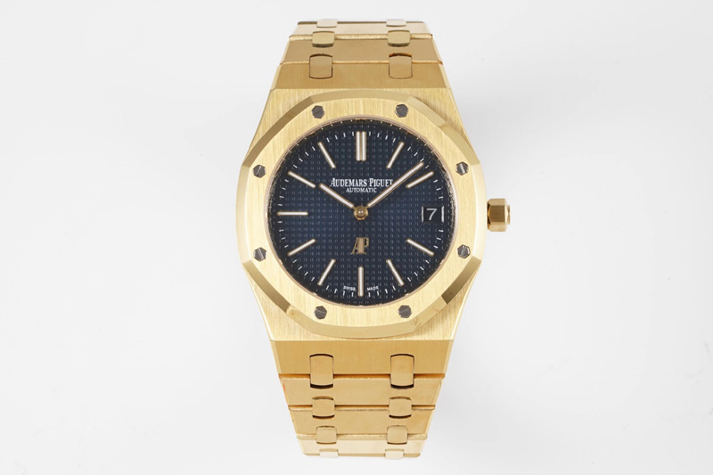 Audemars Piguet Royal Oak 39mm 15202 YG KZF 1:1 Best Edition Blue Textured Dial on YG Bracelet A2121
