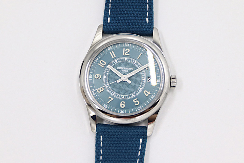 Patek Philippe Calatrava 6007A-001 SS ZF 1:1 Best Edition Blue Dial on Blue Leather Strap A324CS