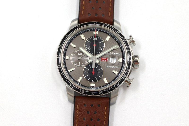 Chopard Mille Miglia 168571 SS V7F 1:1 Best Edition Gray Dial On Brown Gummy Strap A7750 to Cal.107179