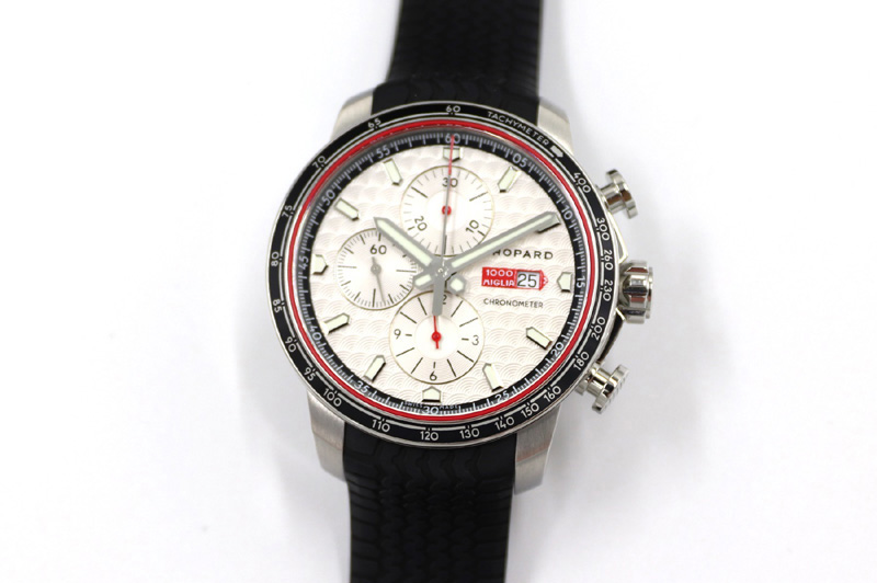 Mille Miglia 168571 SS V7F 1:1 Best Edition White Dial On Black Rubber Strap A7750 to Cal.107179