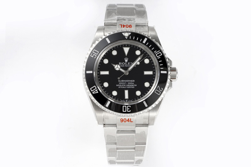 Rolex Submariner 41mm 124060 No Date EWF Black Dial on SS Bracelet A3235