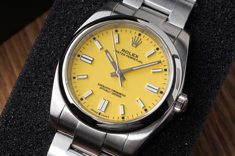 Rolex Oyster Perpetual 126000 36mm KRF 1:1 Best Edition 904L Steel Yellow Dial A2824