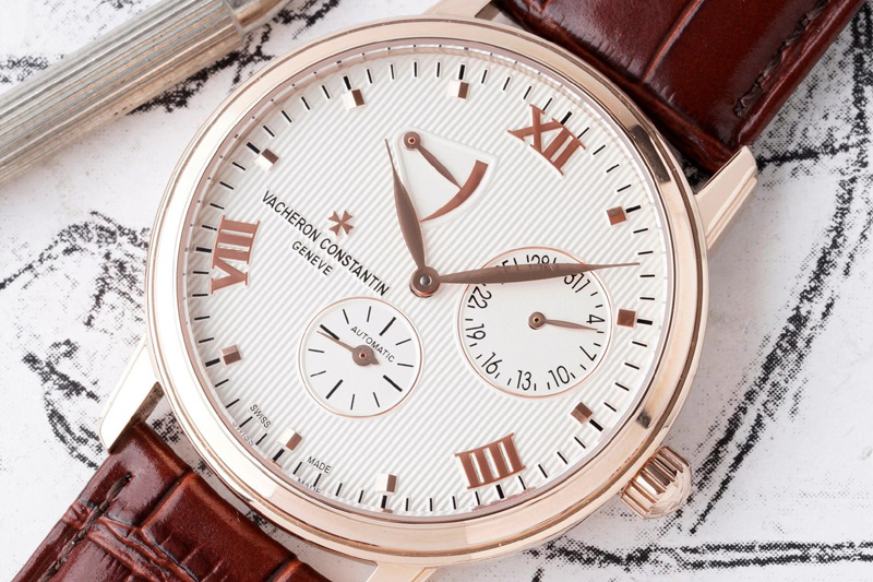 Vacheron Constantin Patrimony Power Reserve RG OXF Best Edition White Dial on Brown Leather Strap A23J