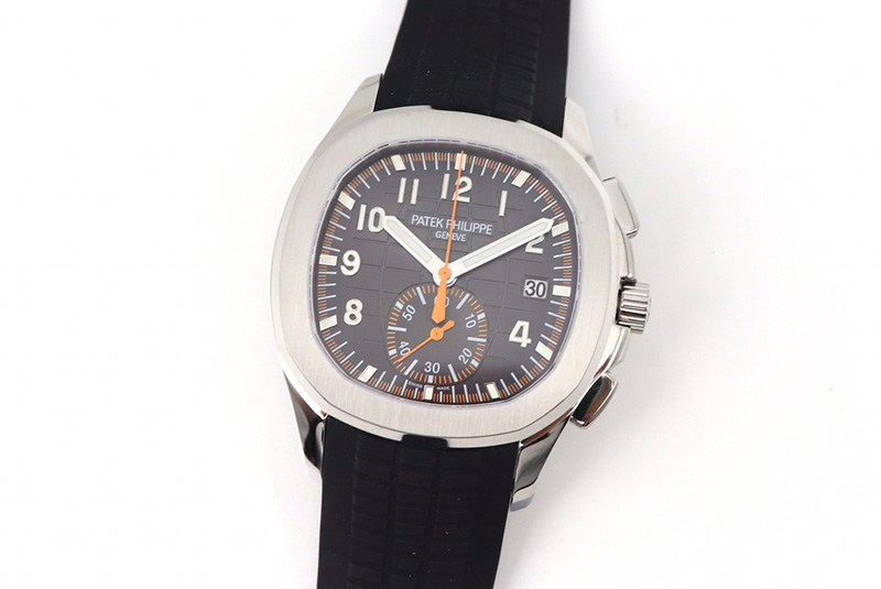 Patek Philippe Aquanaut 5968 SS OMF Best Edition Gray Dial on Black Rubber Strap A520