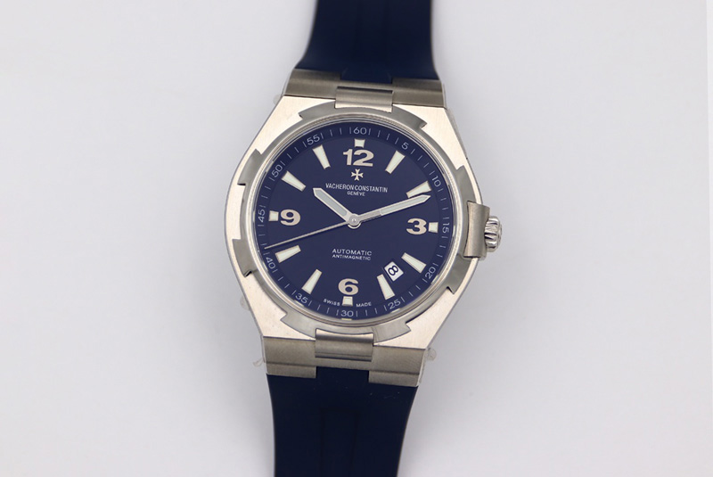 Vacheron Constantin Overseas SS MKS 1:1 Best Edition Blue dial on Blue Rubber Strap MIYOTA 9015