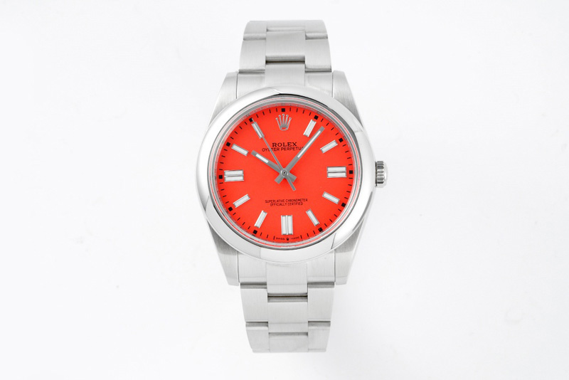 Rolex Oyster Perpetual 41mm 124300 GMF 1:1 Best Edition 904L Steel Red Dial on SS Bracelet SA3230