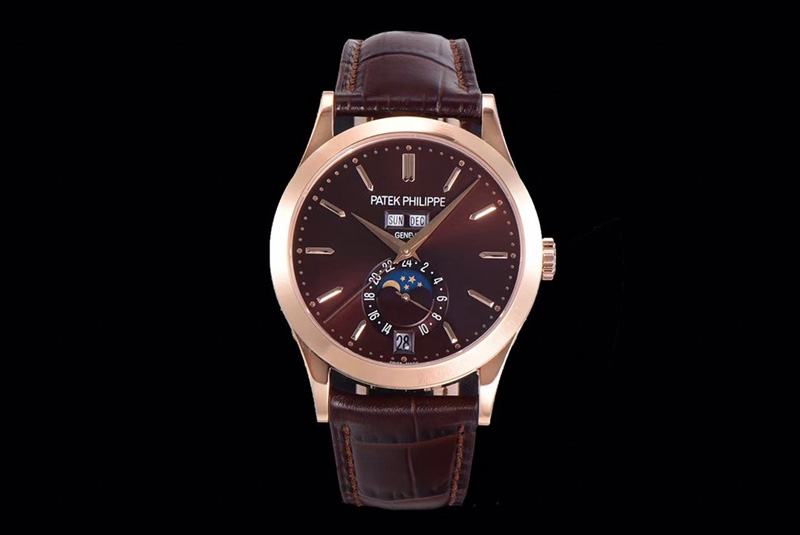 Patek Philippe Annual Calendar Complications 5396 RG GRF Best Edition Black dial on Brown leather strap A324