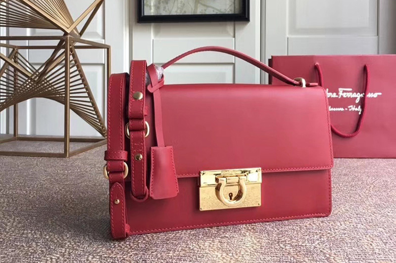 Ferragamo 21E099 Aileen Bags in Red calfskin leather