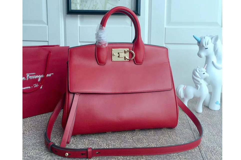 Ferragamo 21H159 Studio Bag Red Calfskin leather