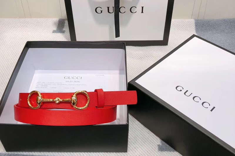 Women's Gucci 230127 Leather belt 2cm in Red Leather