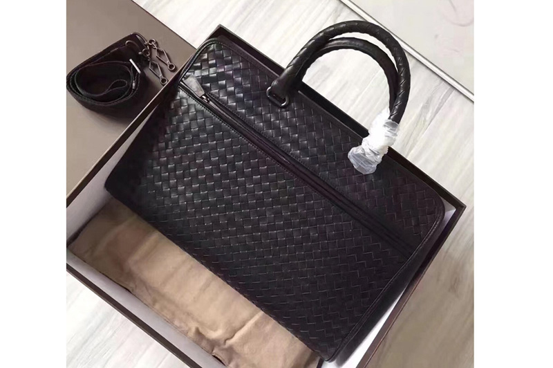 Bottega Veneta 248395 briefcase Bag IN Black Intrecciato calf leather