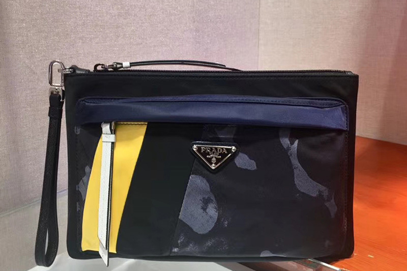 Prada 2NH007 Nylon pouch Nylon and Saffiano leather