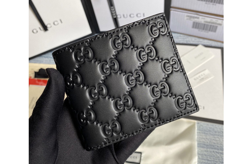 Gucci 365466 Gucci Signature wallet in Black Gucci Signature leather