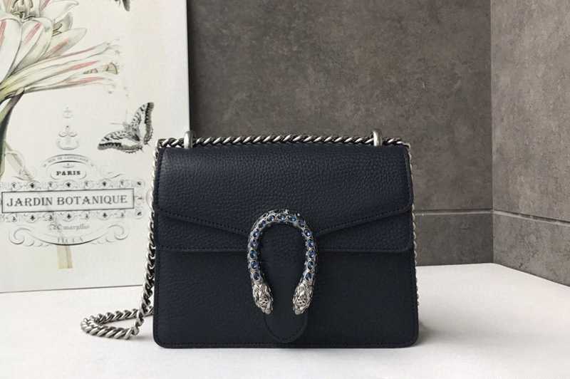 Gucci 421970 Dionysus leather mini bag in Black Leather