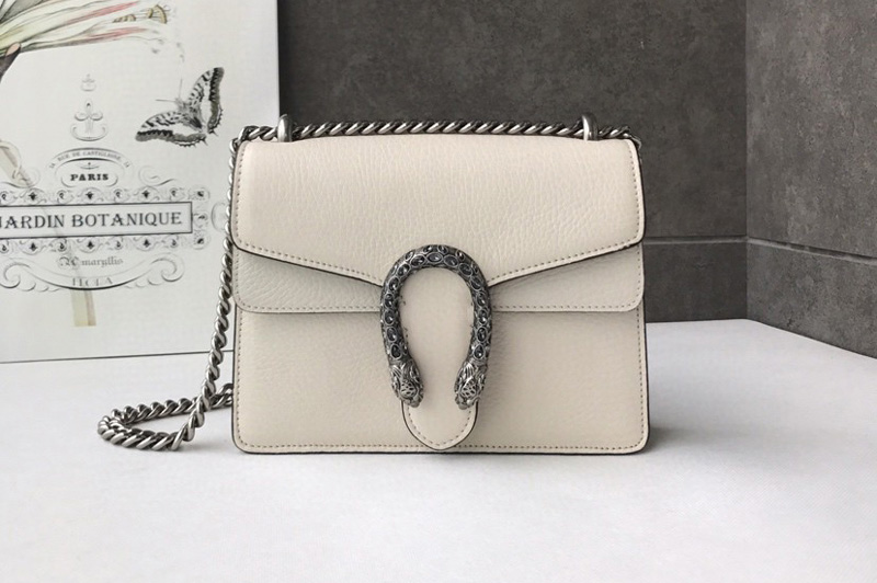 Gucci 421970 Dionysus leather mini bag in White Leather