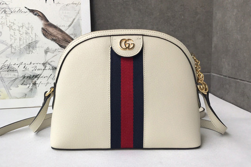 Gucci 499621 Ophidia small shoulder bag White Leather With Web
