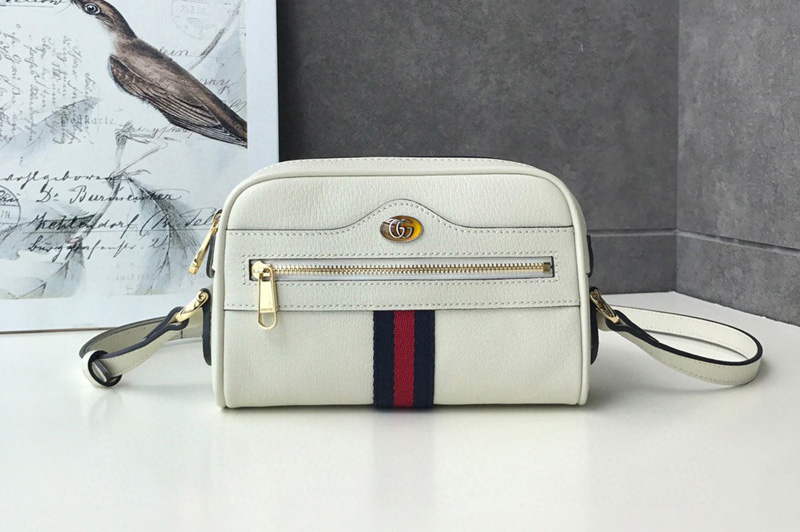 Gucci 517350 Ophidia mini bags White Leather With Web