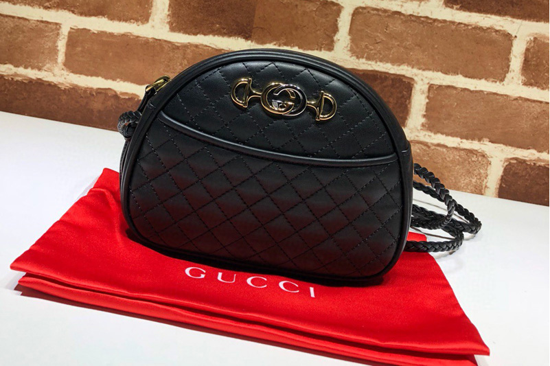Gucci 534951 Laminated Leather Mini Bags in Black Leather