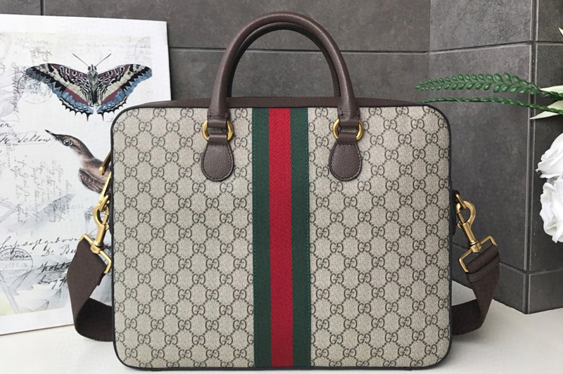 Gucci 574793 Ophidia GG briefcase Bags Beige/ebony soft GG Supreme