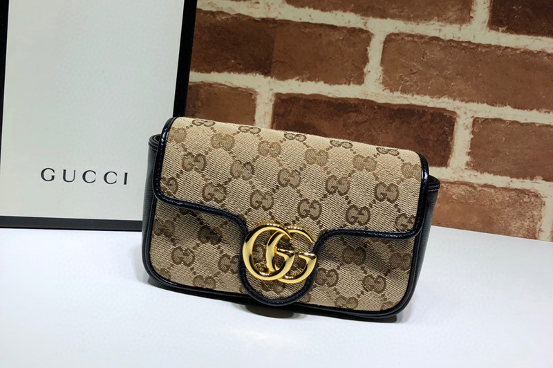 Gucci ‎574969 GG Marmont super mini bag in GG Supreme Canvas