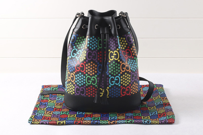 Gucci ‎598149 GG Psychedelic bucket bag in GG Psychedelic Supreme canvas