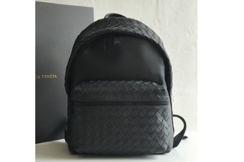 Bottega Veneta 599634 BV Backpack In Black woven calfskin