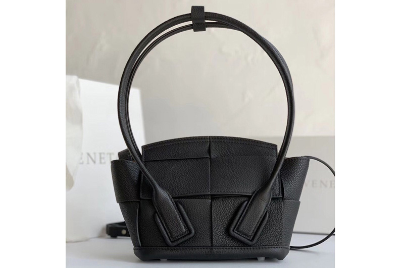 Bottega Veneta 600606 BV Mini Arco Top-handle Bag In Black Calfskin Leather