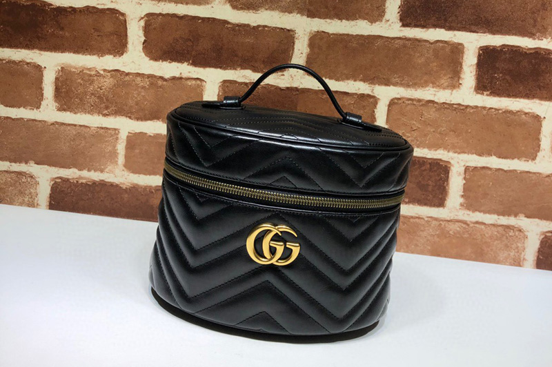Gucci ‎‎611001 Ophidia GG cosmetic case in Black Leather With Web