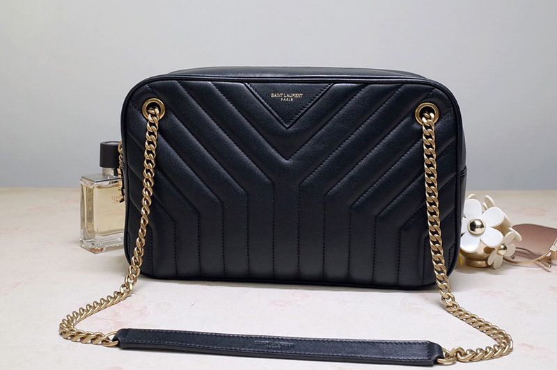 Saint Laurent 617691 YSL JOAN CAMERA BAG IN Black Y-QUILTED SMOOTH LEATHER