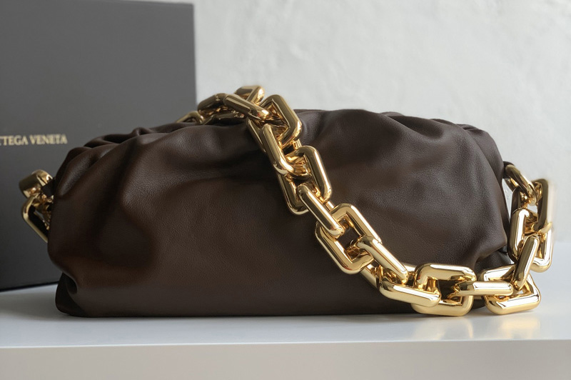 Bottega Veneta 620230 BV The Chain Pouch Shoulder bag in Coffee Calfskin Leather