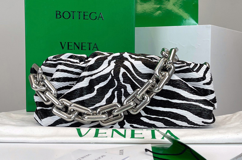 Bottega Veneta 620230 Chain Pouch Shoulder Bag Zebra Lambskin Leather