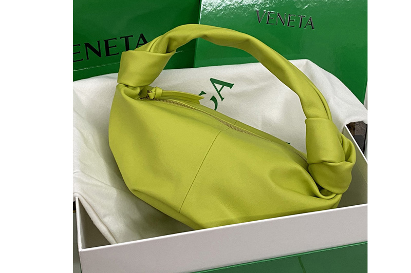 Bottega Veneta 629635 Mini top handle bag in Yellow Calfskin Leather