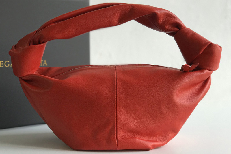 Bottega Veneta 629635 Mini top handle bag in Red Calfskin Leather