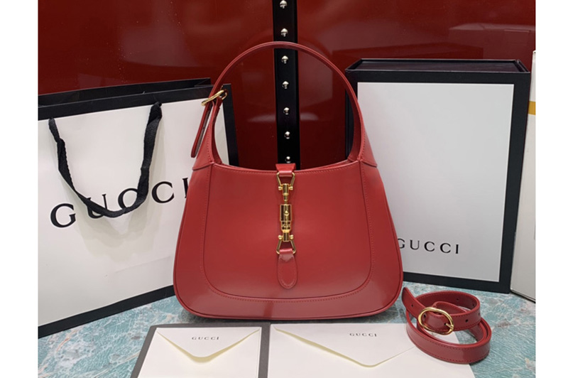 Gucci 636709 Jackie 1961 small hobo bag in Red leather