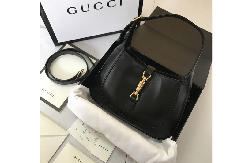 Gucci 636709 Jackie 1961 small hobo bag in Black leather