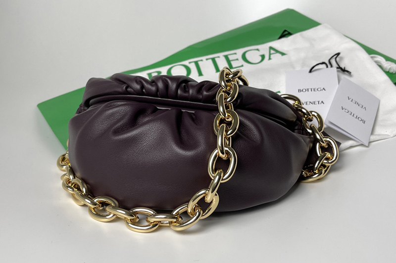 Bottega Veneta 651445 Belt Chain Pouch in Grape Nappa leather