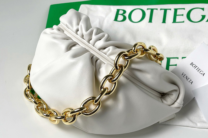 Bottega Veneta 651445 Belt Chain Pouch in White Nappa leather
