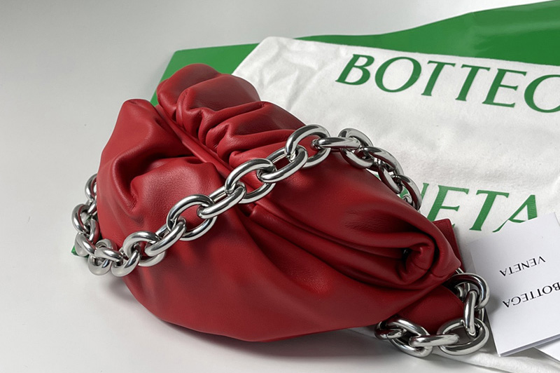 Bottega Veneta 651445 Belt Chain Pouch in Red Nappa leather