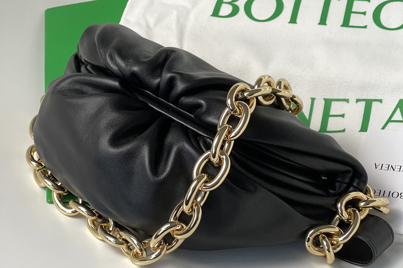 Bottega Veneta 651445 Belt Chain Pouch in Black Nappa leather